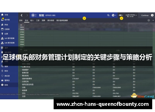 足球俱乐部财务管理计划制定的关键步骤与策略分析